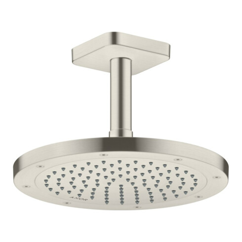 hansgrohe Axor Raccord plafond softsquare 100 mm, aspect acier inoxydable, carré