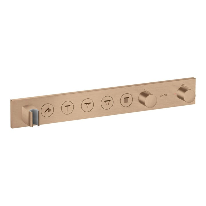 hansgrohe Axor Select Set de montage prêt à l'emploi Thermostat encastré, 5 utilis., brossé or rouge
