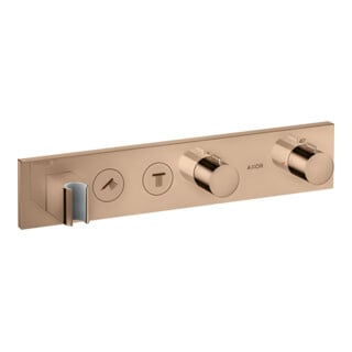hansgrohe Axor Select Set de montage prêt Thermostat encastré, 2 sorties, or rouge poli