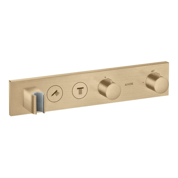 hansgrohe Axor Select Set de montage thermostat encastré, 2 sorties, bronze brossé