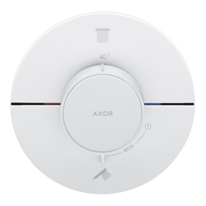hansgrohe Axor ShowerSelect ID Thermostat encastré, 2 sorties, rond, blanc mat