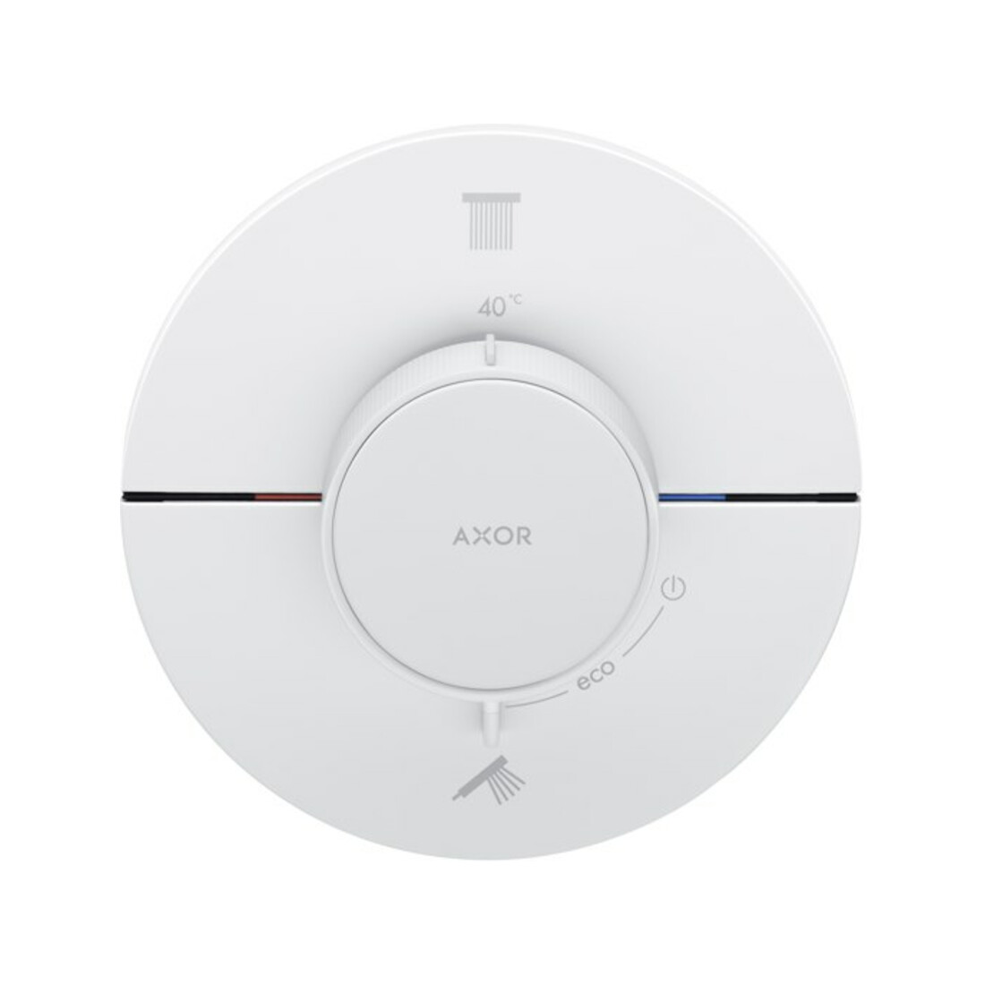 hansgrohe Axor ShowerSelect ID Thermostat encastré, 2 sorties, rond, blanc mat