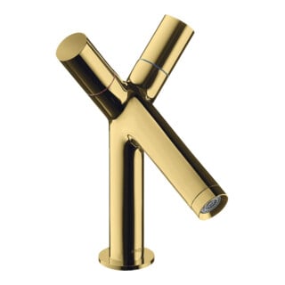 hansgrohe Axor Starck A Robinet lavabo 2 trous 105 mm, chrome poli, tirette vidage