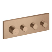 hansgrohe Axor Starck Kit de montage complet Thermostat encastré angle, 3 sorties, brossé or rouge