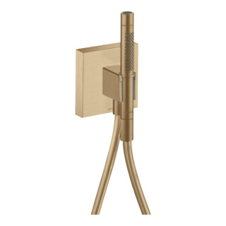hansgrohe Axor Starck Organic Portefeuille avec douchette 2 jets, 120x120 mm, bronze mat