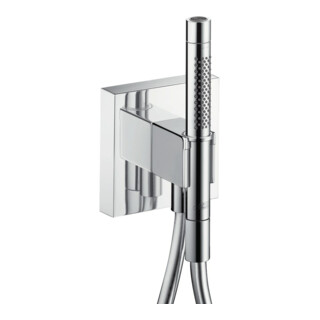 hansgrohe Axor Starck Organic Portefeuille avec douchette à main 2 jets, tuyau, 120x120mm, chrome