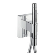 hansgrohe Axor Starck Organic Portefeuille avec douchette à main 2 jets, tuyau, 120x120mm, chrome
