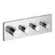 hansgrohe Axor Starck Set de montage thermostat encastré, angle, 3 sorties, chrome-1