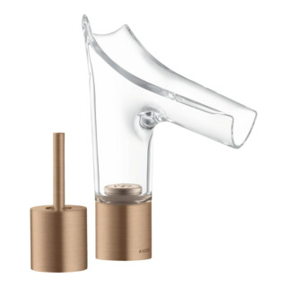 hansgrohe Axor Starck V 110 Mitigeur lavabo 2 trous avec vidage, or rouge brossé