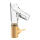 hansgrohe Axor Starck V Mitigeur lavabo 140 mm verre, vidage non fourni, verre taillé, blanc brillant optique-1