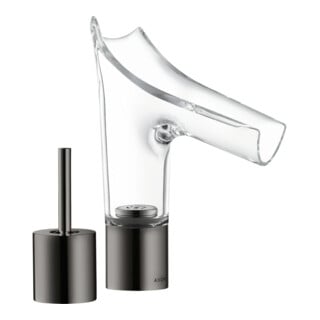 hansgrohe Axor Starck V Mitigeur lavabo 2 trous 110 mm avec garniture de vidage, chrome noir poli