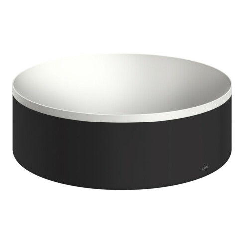 hansgrohe Axor Suite Lavabo à poser 300 mm, noir mat, vasque à poser, blanc
