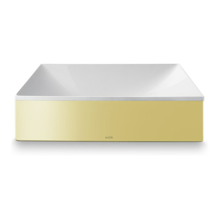 hansgrohe Axor Suite vasque à poser 400x400 mm, optique or poli, blanc