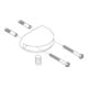 hansgrohe Axor Support pour tablette en verre chrome-1