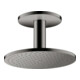 hansgrohe Axor tête de douche 250 1 jet avec raccord plafond, chrome noir poli-1