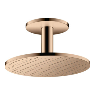 hansgrohe Axor tête de douche 300 2jets avec raccord plafond, or rouge poli
