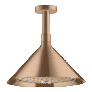 hansgrohe Axor tête de douche plafond, 240 mm, 2 jets, brossé or