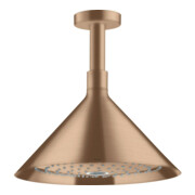 hansgrohe Axor tête de douche plafond, 240 mm, 2 jets, brossé or
