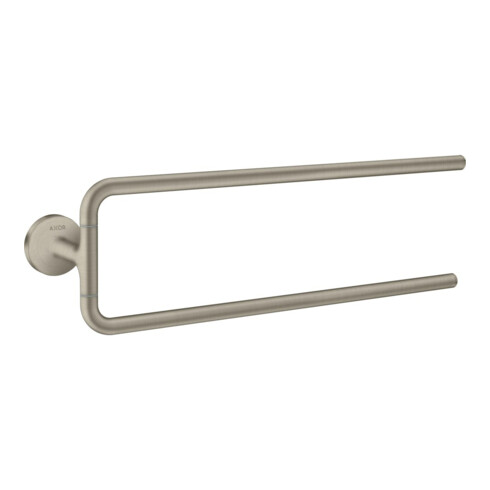 hansgrohe Axor Uni. Circular Porte-serviettes 490 mm, 2 bras, noir, mural, brossé ni.