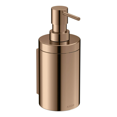 hansgrohe Axor Uni. Distributeur de lotion circulaire d 76x182mm, mural, or rouge poli