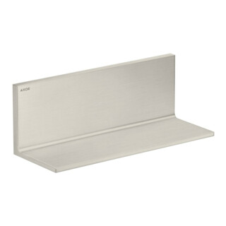 hansgrohe Axor Uni. Étagère rectangulaire 300 mm, fixation murale, aspect acier inoxydable