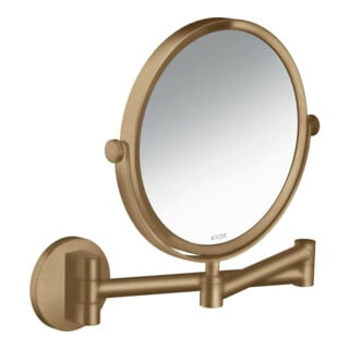 hansgrohe Axor Uni. Miroir de rasage circulaire, montage mural, bronze brossé