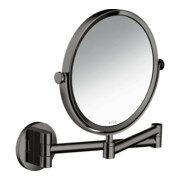 hansgrohe Axor Uni. Miroir de rasage circulaire, montage mural, chrome noir poli