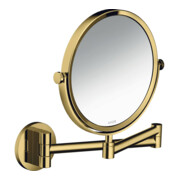 hansgrohe Axor Uni. Miroir de rasage circulaire, montage mural, optique or poli
