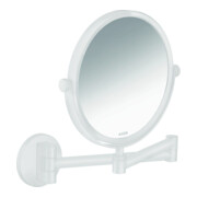 hansgrohe Axor Uni Miroir de rasage circulaire mural, blanc mat