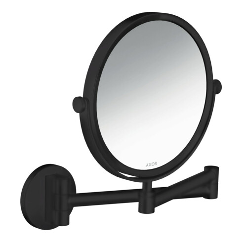 hansgrohe Axor Uni miroir de rasage circulaire mural, noir mat