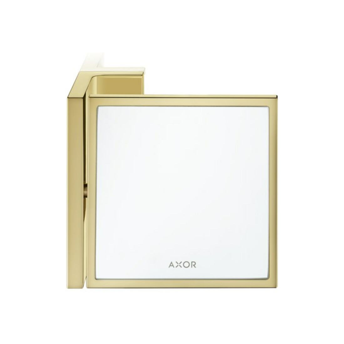 hansgrohe Axor Uni. Miroir de rasage rectangulaire inclinable, mural, or poli