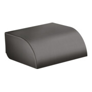 hansgrohe Axor Uni. Miroir rond 146x142 mm, mitigeur lavabo, brossé noir