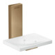hansgrohe Axor Uni. Plateau rectangulaire en verre, montage mural, bronze brossé-1