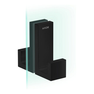 hansgrohe Axor Uni Porte de douche rectangulaire noir mat