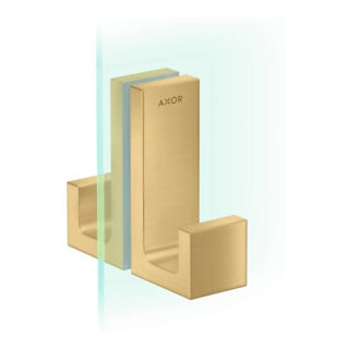 hansgrohe Axor Uni Porte de douche rectangulaire optique or brossé