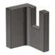 hansgrohe Axor Uni Porte-serviettes rectangulaire mural, chrome noir brossé-1