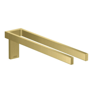 hansgrohe Axor Uni. Rectangulaire 380 mm, 2 bras, fixe, laiton brossé