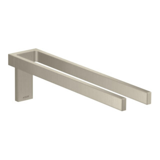 hansgrohe Axor Uni. Rectangulaire 380 mm, 2 bras, fixe, nickel brossé