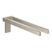 hansgrohe Axor Uni. Rectangulaire 380 mm, 2 bras, fixe, nickel brossé