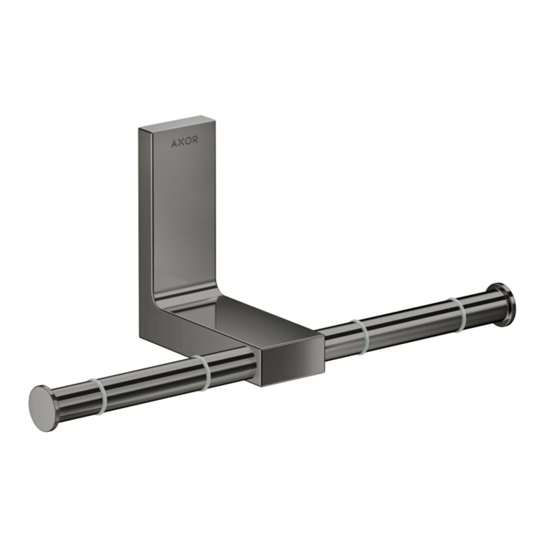 hansgrohe Axor Uni. Rectangulaire double, mural, chrome noir poli