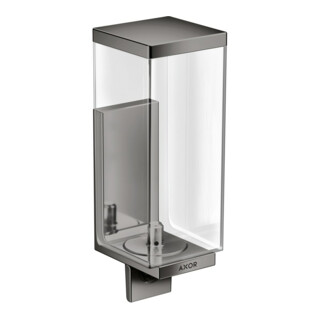 hansgrohe Axor Uni Rectangular Lotionsp, verre, montage mural, chrome noir poli