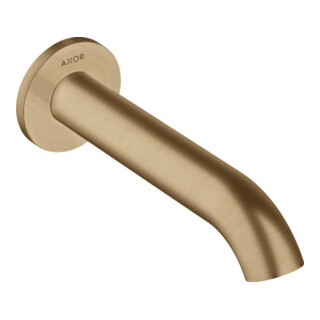 hansgrohe Axor Uno A Bec de baignoire 178 mm, chrome brossé, avec robinetterie, blanc