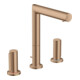 hansgrohe Axor Uno A Robinet lavabo 3 trous 183 mm, mitigeur levier Z, tirette, chrome mat-1