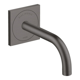 hansgrohe Axor Uno Mitigeur lavabo électronique encastré, bec 165 mm, chrome noir brossé