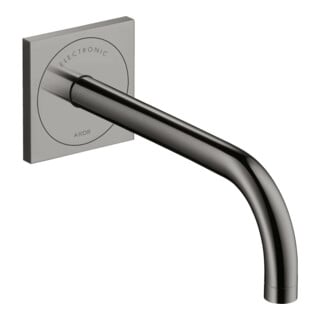 hansgrohe Axor Uno Mitigeur lavabo électronique encastré, bec 225 mm, chrome noir poli