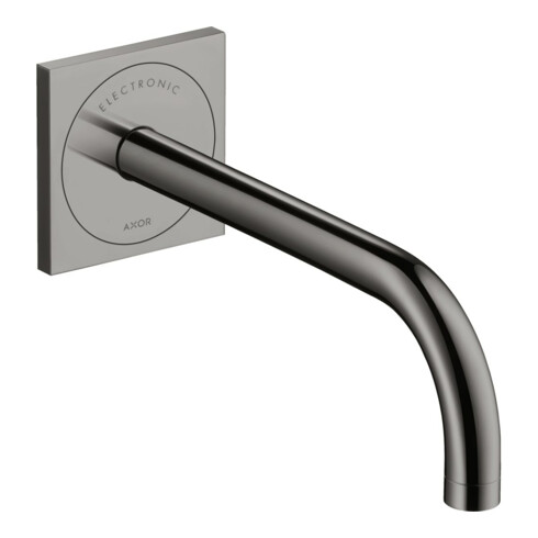 hansgrohe Axor Uno Mitigeur lavabo électronique encastré, bec 225 mm, chrome noir poli