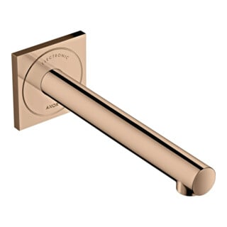 hansgrohe Axor Uno Mitigeur lavabo électronique encastré, saillie 221 mm, or rouge poli