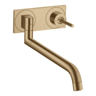 hansgrohe Axor Uno Mitigeur mural pour évier, bronze brossé