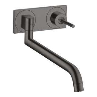hansgrohe Axor Uno Mitigeur mural pour évier, chrome noir brossé
