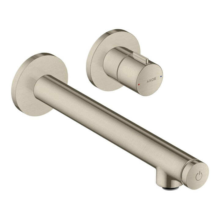 hansgrohe Axor Uno Select Mitigeur lavabo encastré, bec 221 mm, nickel brossé